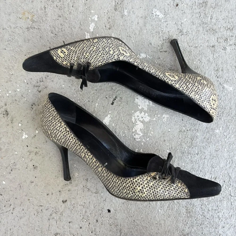St. John leather n Suede heels